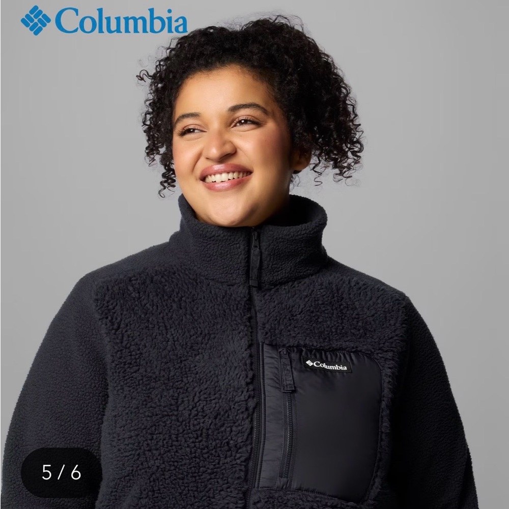 NWT Women's Columbia Lodge Sherpa FullZip Fleece Jacket Plus Size 3X - Picture 4 of 9